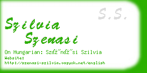 szilvia szenasi business card